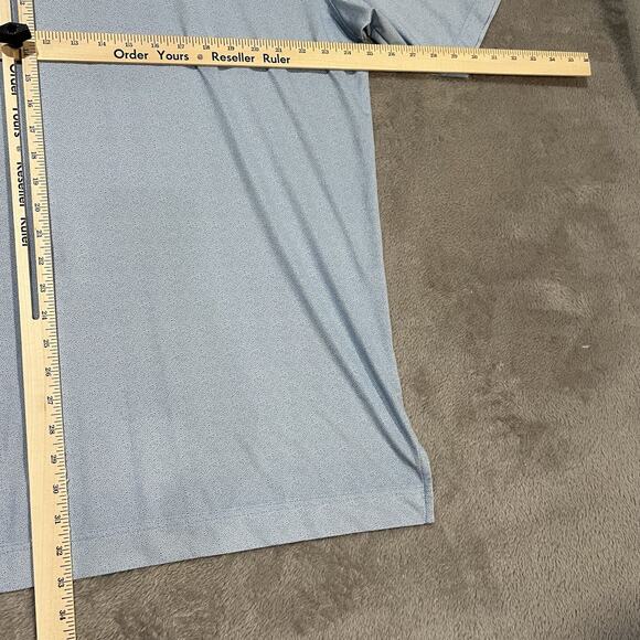 Footjoy Lisle Print Polo Shirt Mens XL Blue Sharkskin All Over Print Golf - Picture 9 of 9